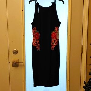 Flower print black dress brand new!  Size 6